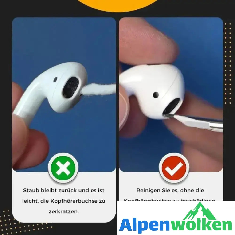 Alpenwolken - Multifunktionaler Bluetooth-Kopfhörer-Reinigungsstift