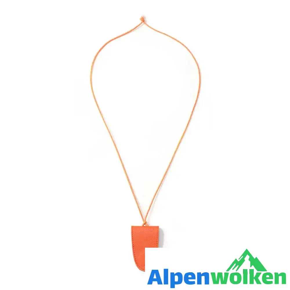 Alpenwolken - Multifunktionaler Brillenorganizer aus Leder orange