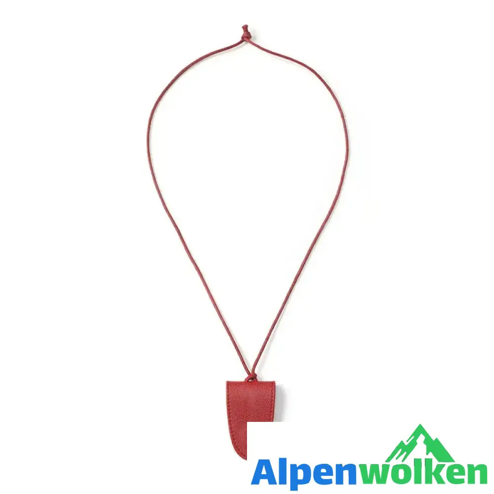 Alpenwolken - Multifunktionaler Brillenorganizer aus Leder rot