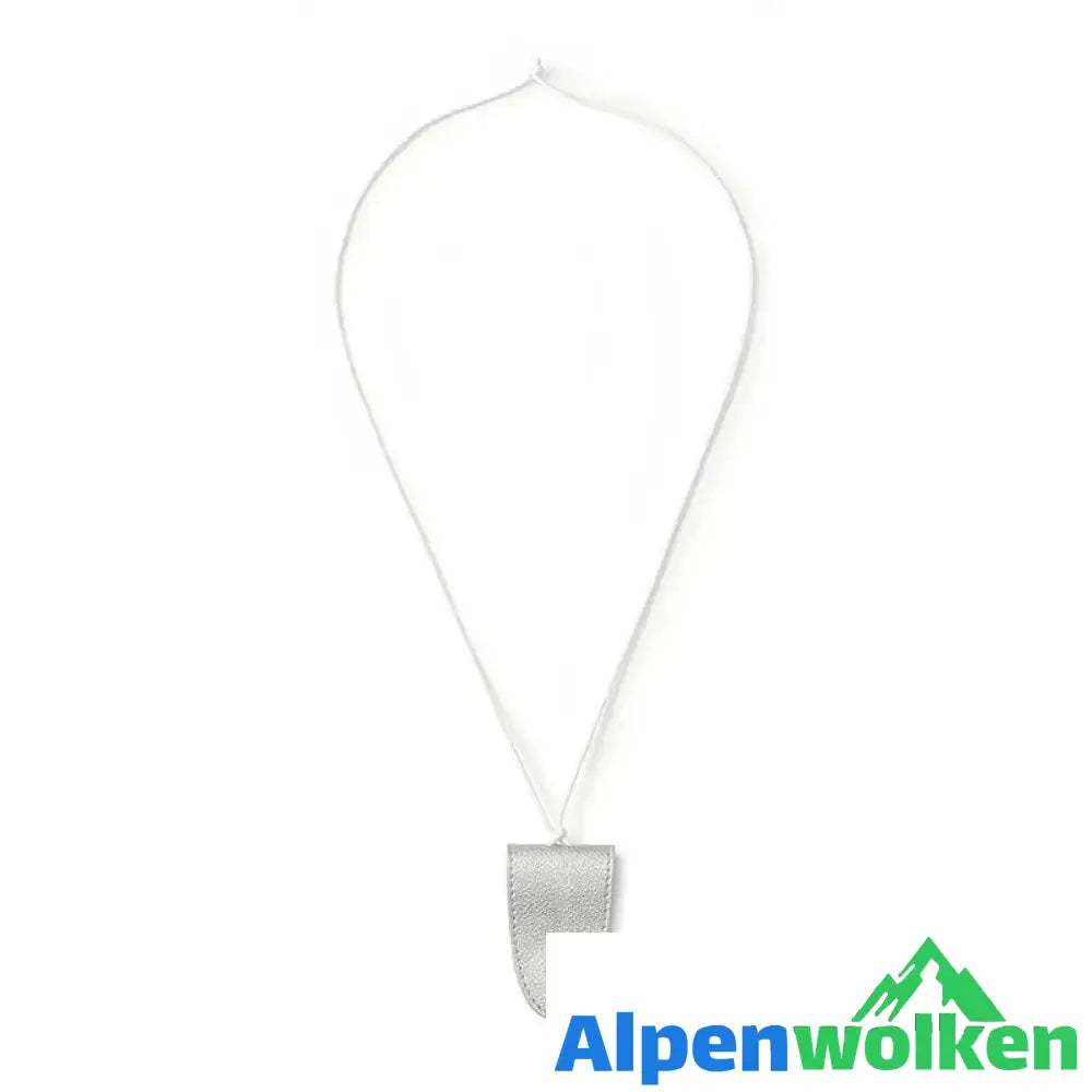 Alpenwolken - Multifunktionaler Brillenorganizer aus Leder silber