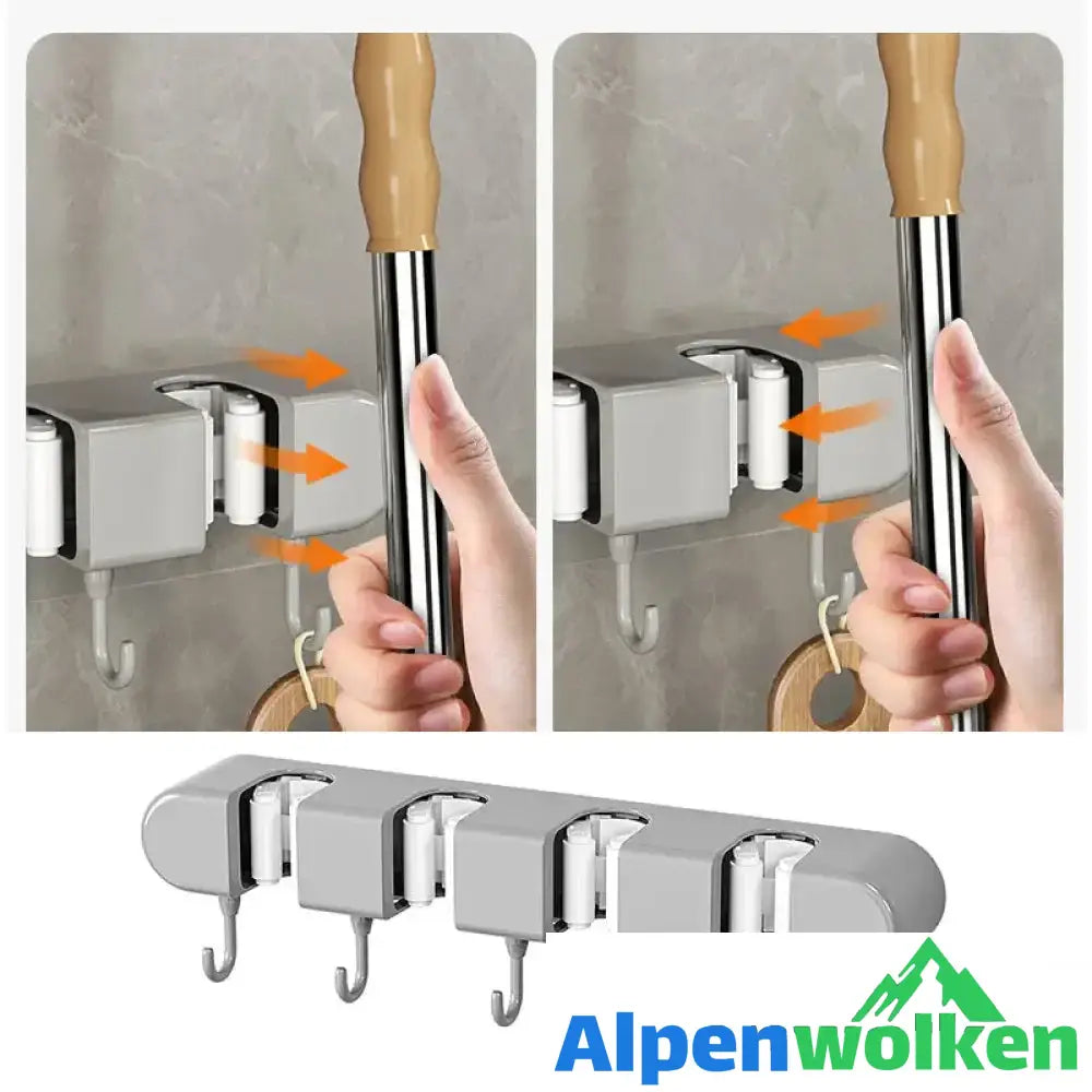 Alpenwolken - Multifunktionaler Mopphalter mit Haken