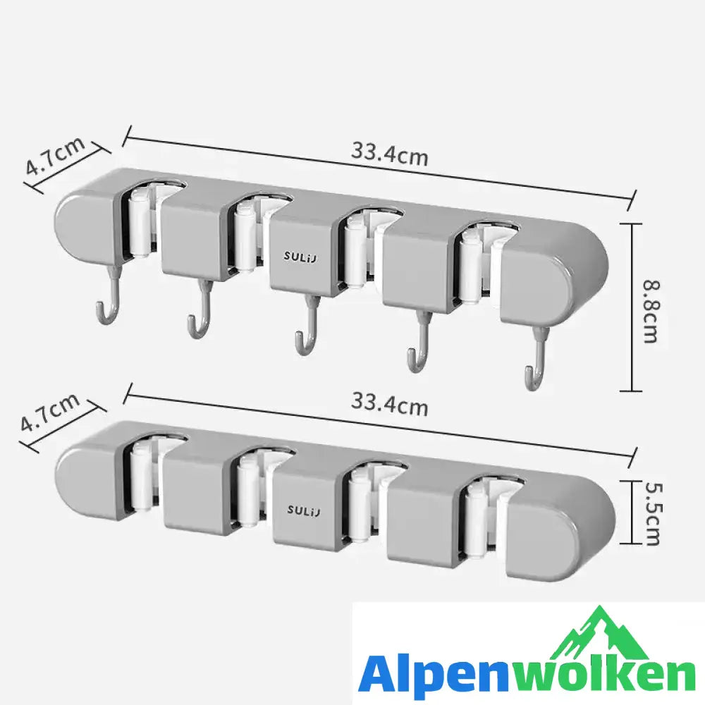 Alpenwolken - Multifunktionaler Mopphalter mit Haken