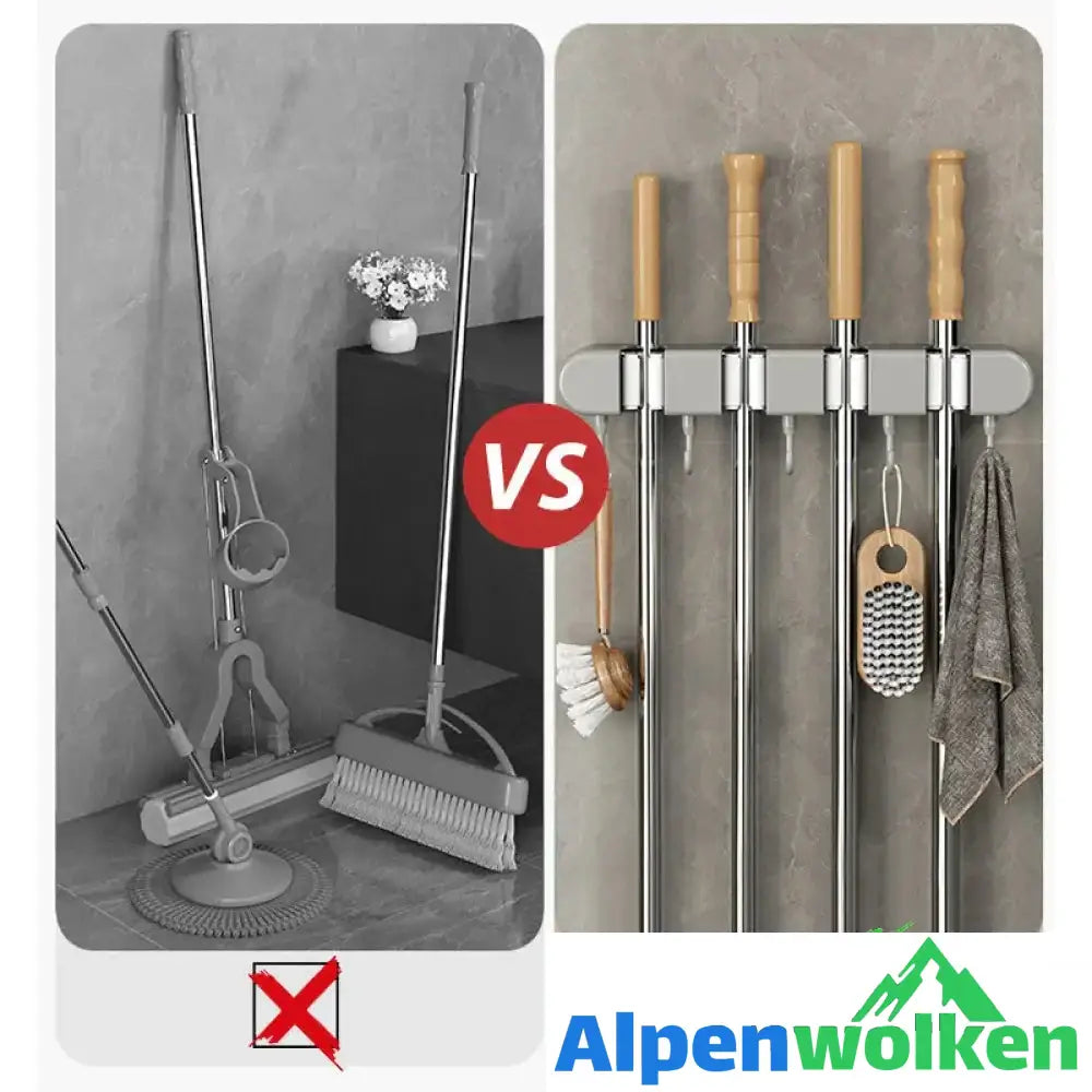 Alpenwolken - Multifunktionaler Mopphalter mit Haken