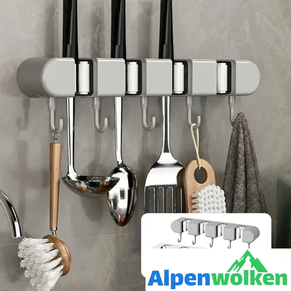 Alpenwolken - Multifunktionaler Mopphalter mit Haken