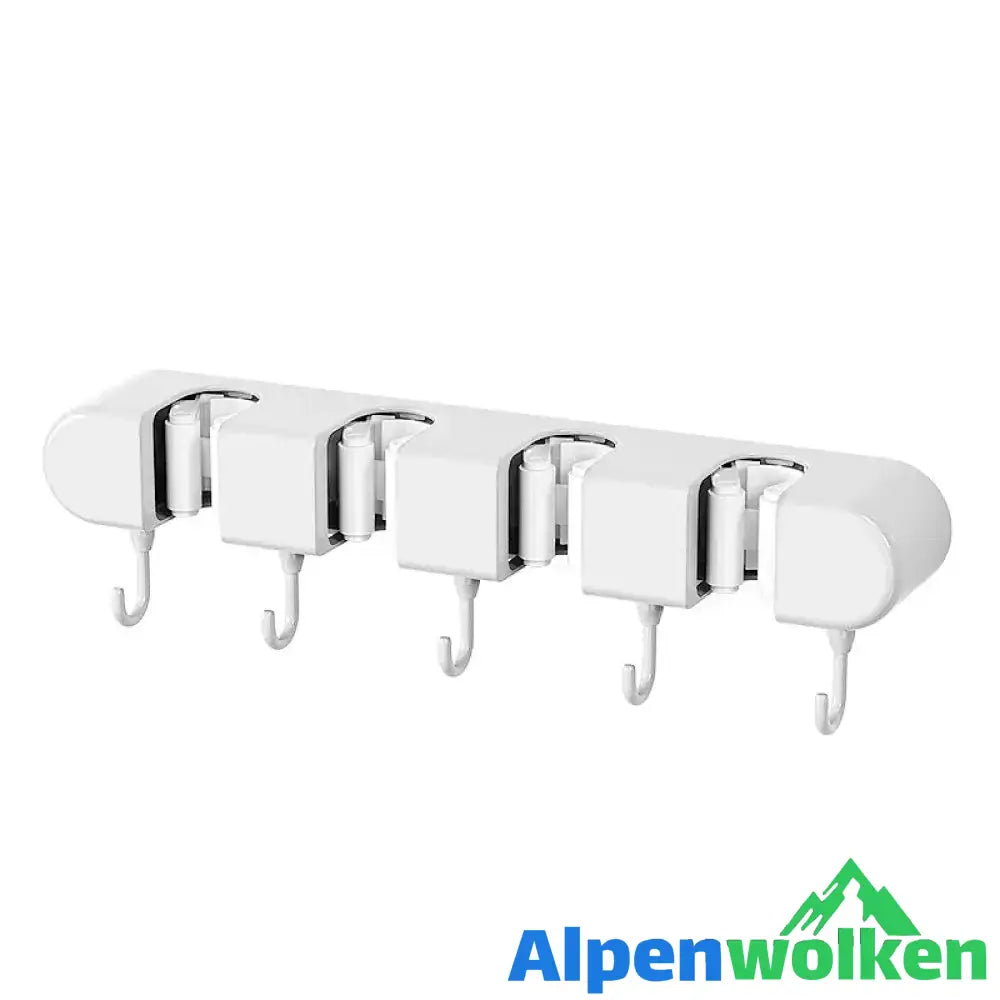 Alpenwolken - Multifunktionaler Mopphalter mit Haken weiß