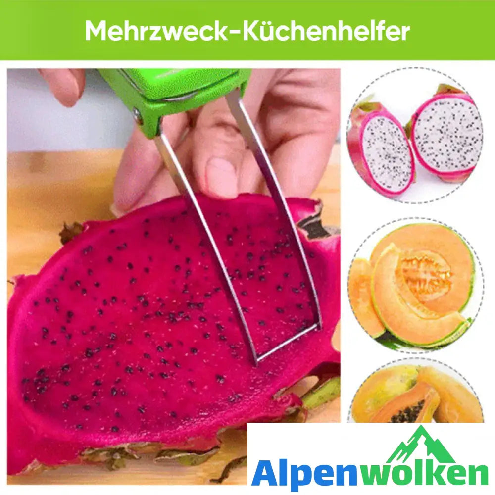 Alpenwolken - Multifunktionaler Obstschneider aus Edelstahl