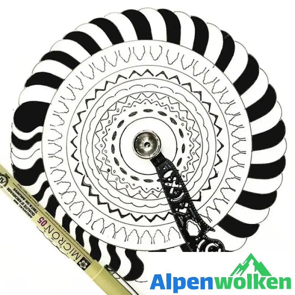 Alpenwolken - Multifunktionales 7- in- 1 Malen Lineal