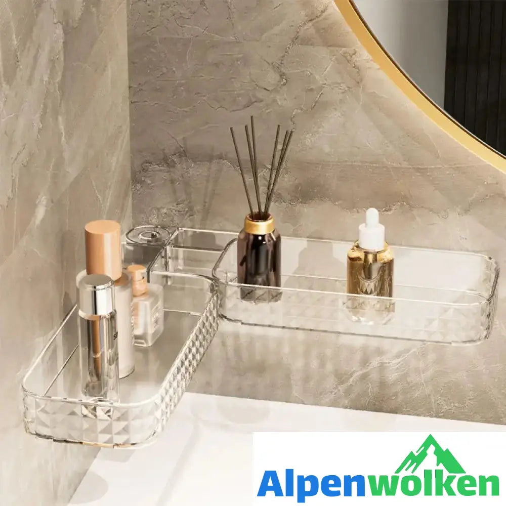 Alpenwolken - 🛒 Multifunktionales, an der Wand montiertes, drehbares U-förmiges Aufbewahrungs-Eckregal Weiß