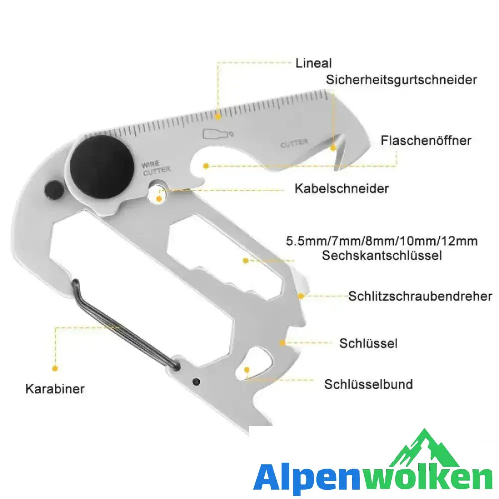 Alpenwolken - Multifunktionales EDC Gadgets Karabiner-Notfallwerkzeug