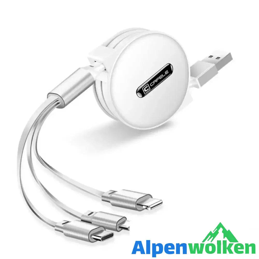 Alpenwolken - Multifunktionales Teleskopishes-3-in-1-Datenkabel