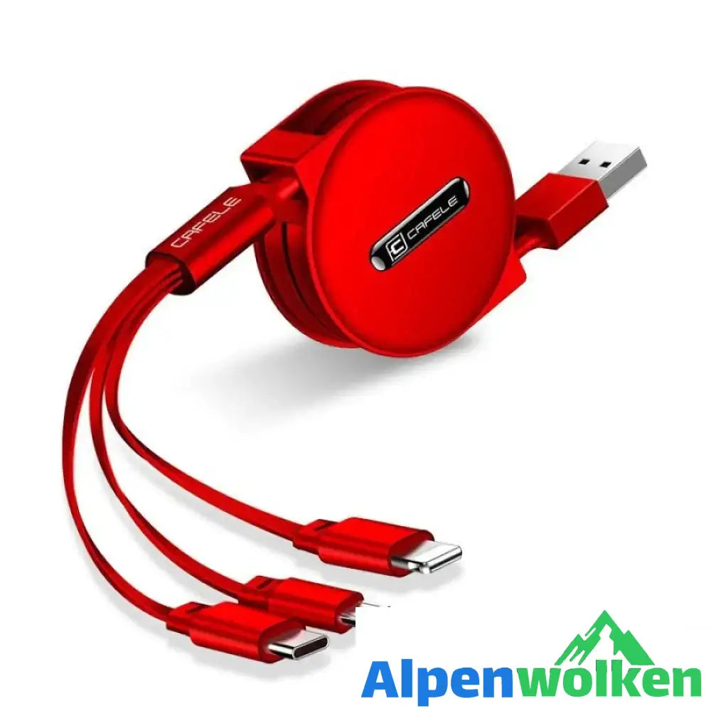 Alpenwolken - Multifunktionales Teleskopishes-3-in-1-Datenkabel