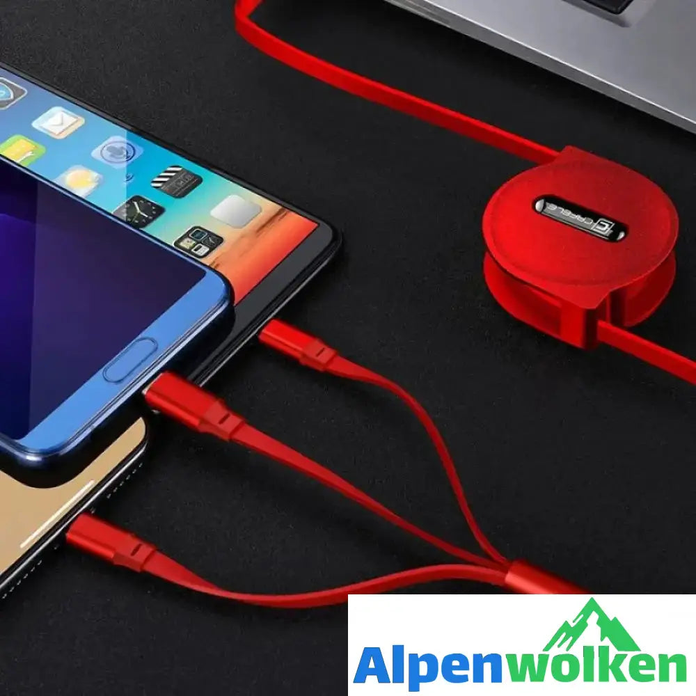 Alpenwolken - Multifunktionales Teleskopishes-3-in-1-Datenkabel