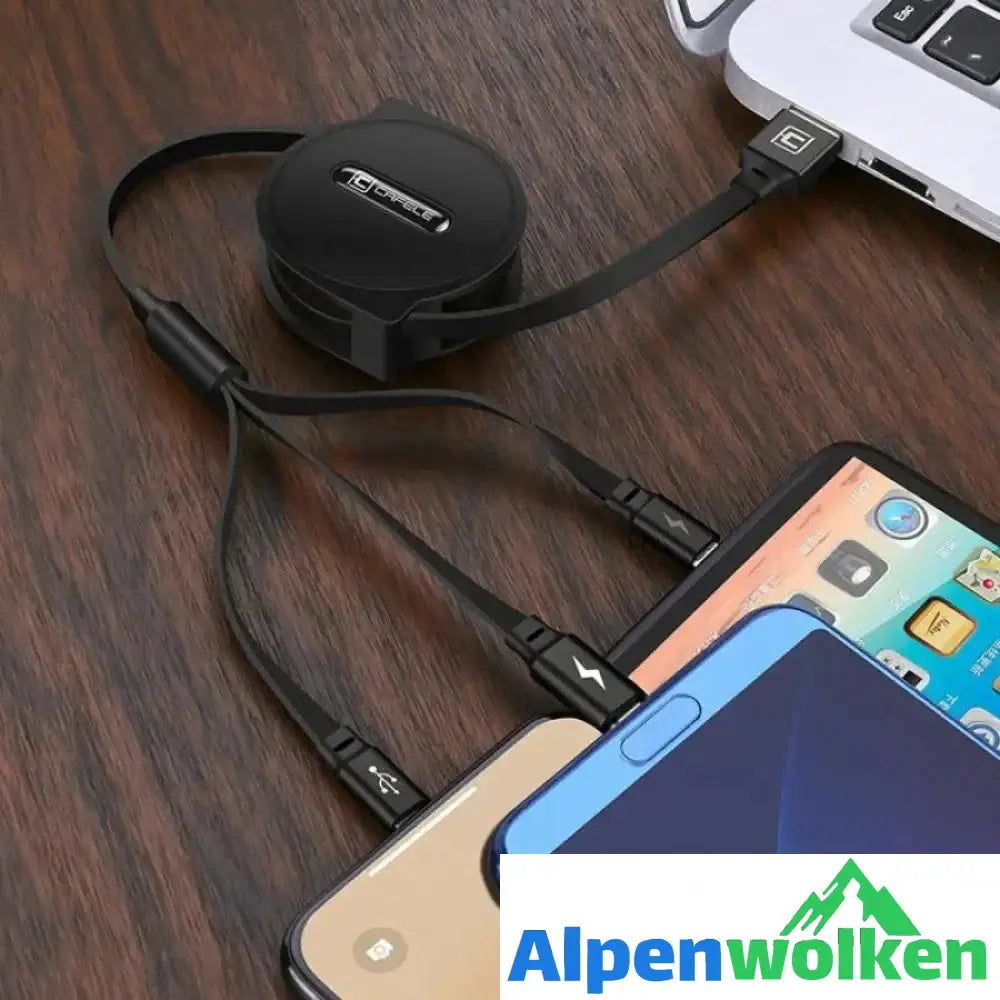 Alpenwolken - Multifunktionales Teleskopishes-3-in-1-Datenkabel