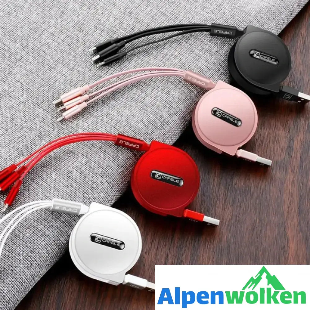 Alpenwolken - Multifunktionales Teleskopishes-3-in-1-Datenkabel