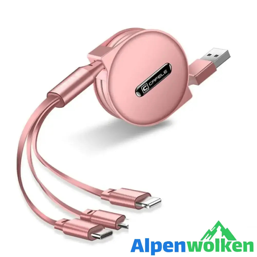 Alpenwolken - Multifunktionales Teleskopishes-3-in-1-Datenkabel