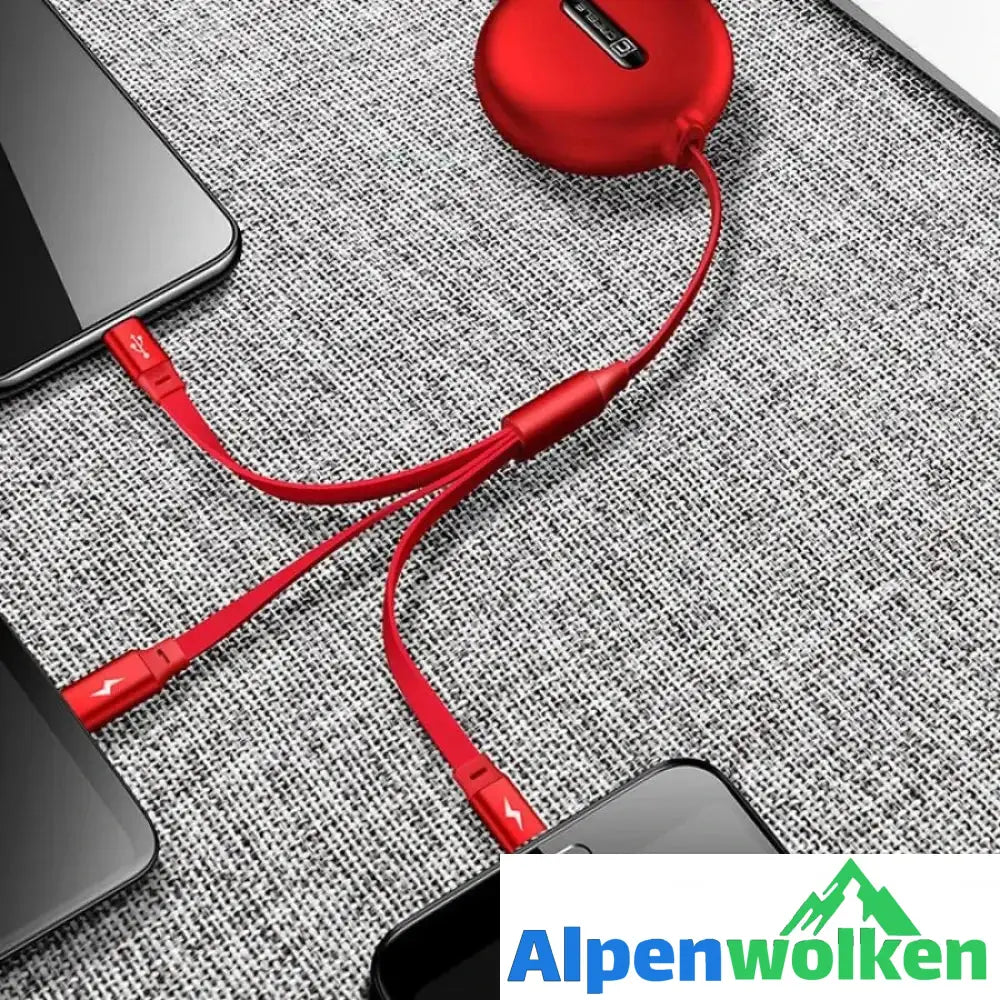 Alpenwolken - Multifunktionales Teleskopishes-3-in-1-Datenkabel