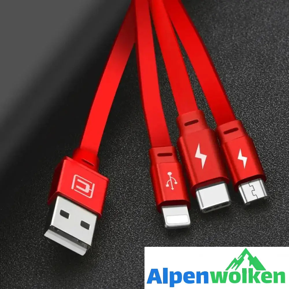 Alpenwolken - Multifunktionales Teleskopishes-3-in-1-Datenkabel