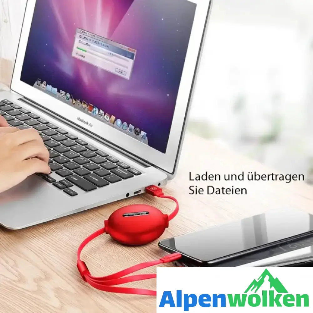 Alpenwolken - Multifunktionales Teleskopishes-3-in-1-Datenkabel