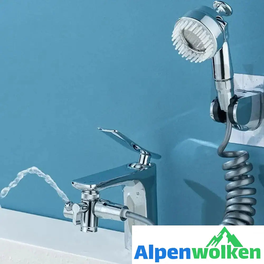 Alpenwolken - Multifunktionales Wasserhahn-Umstellventil Silberset