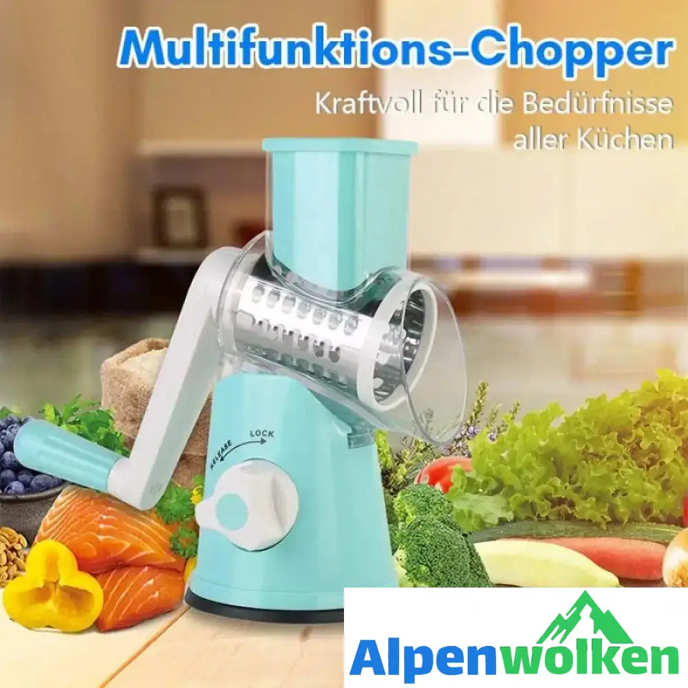 Alpenwolken - Multifunktions-Chopper manuelle rotierende Reibe Gemüse Obst Cutter Küchengeräte