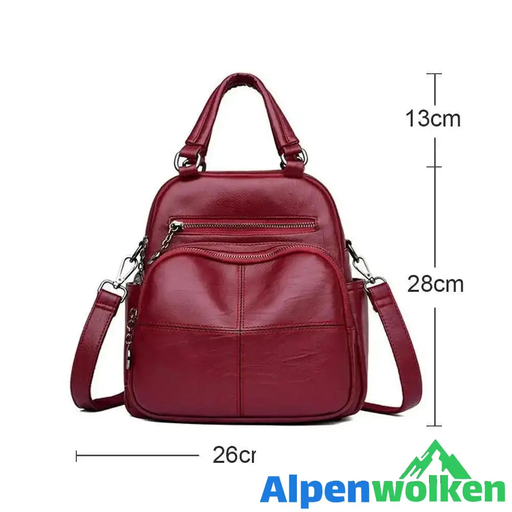 Alpenwolken - Multifunktionslederrucksack für Damen