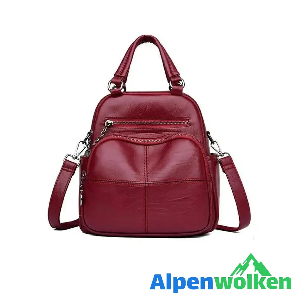 Alpenwolken - Multifunktionslederrucksack für Damen