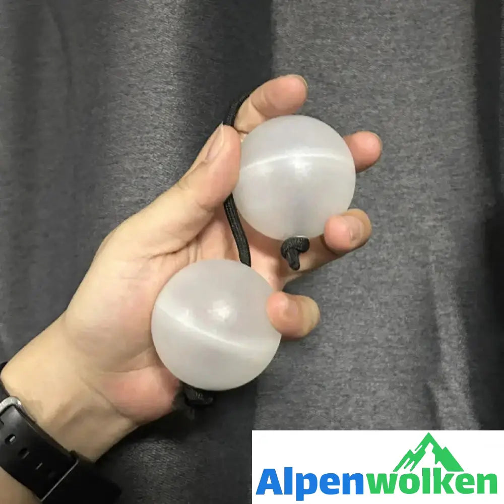 Alpenwolken - Musikalischer Rhythmusball für Anfänger Durchscheinend (schwarzes Seil)