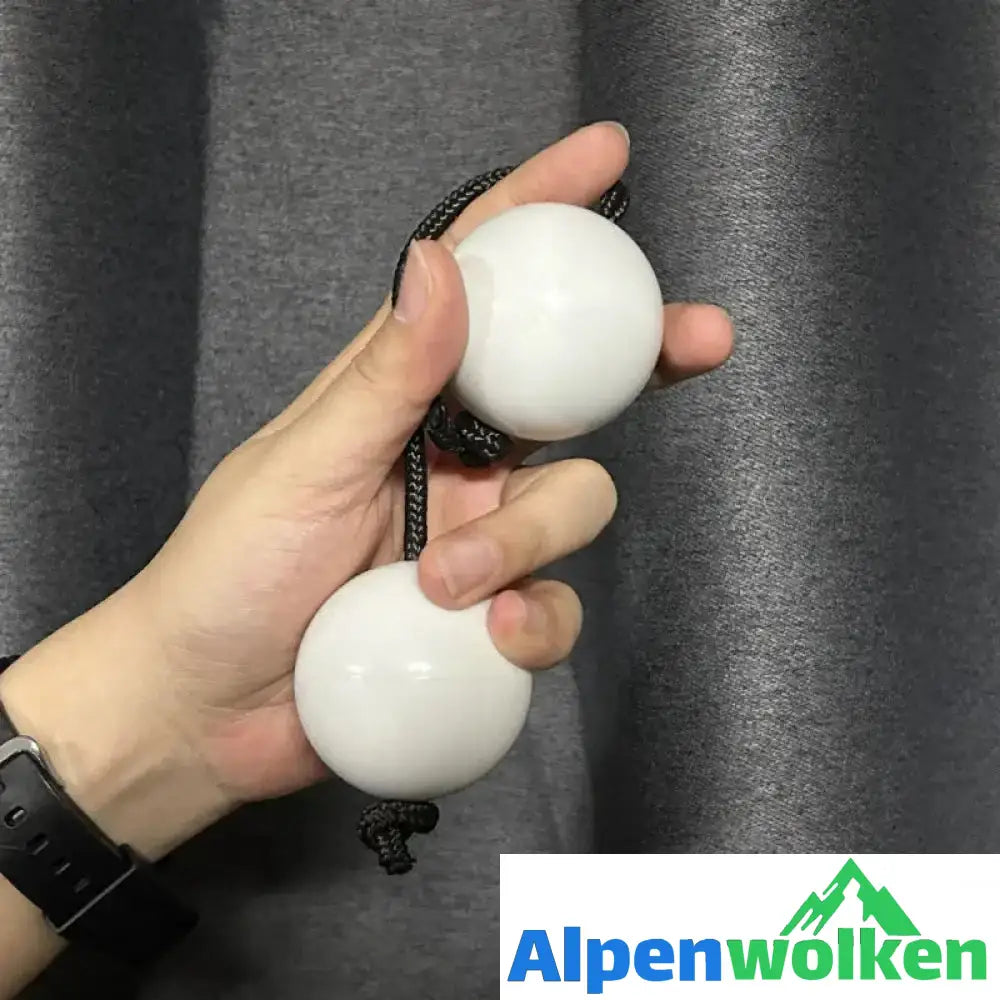 Alpenwolken - Musikalischer Rhythmusball für Anfänger Weiß (schwarzes Seil)