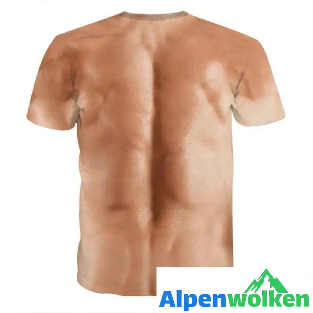 Alpenwolken - Muskel-Tattoo-T-Shirt