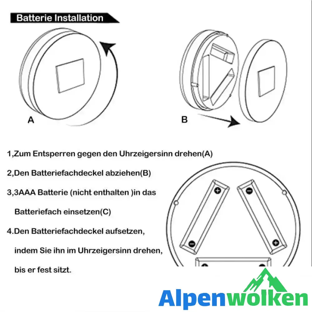 Alpenwolken - Nachtlicht Leuchten