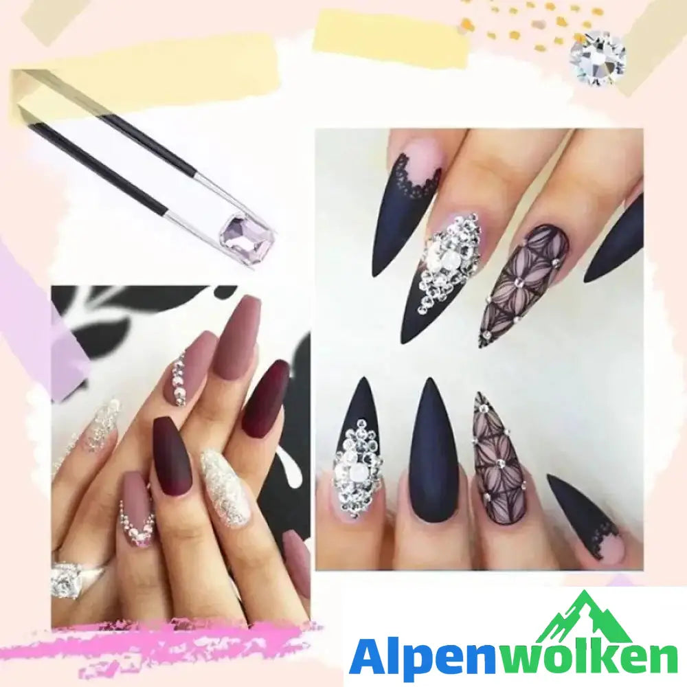 Alpenwolken - Nagel Strass Kit Set