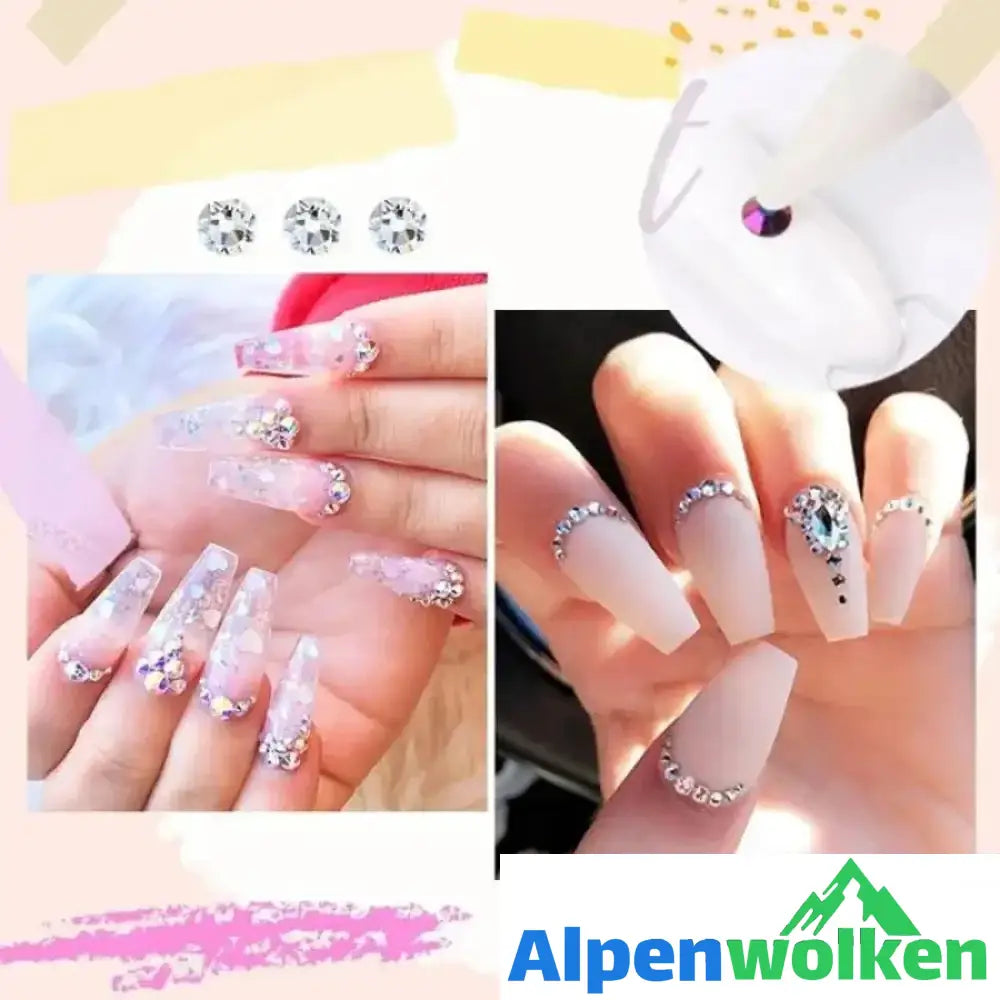 Alpenwolken - Nagel Strass Kit Set