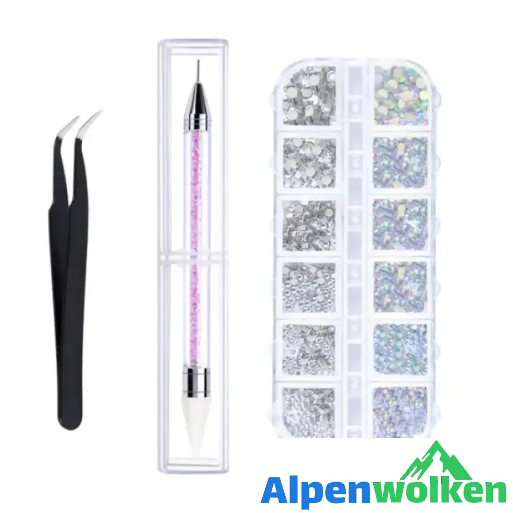 Alpenwolken - Nagel Strass Kit Set