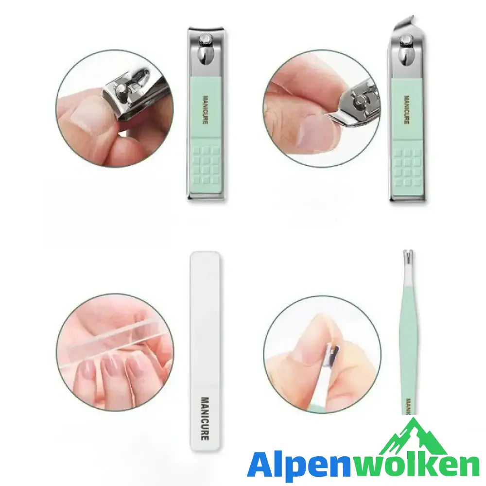 Alpenwolken - Nagelknipser tragbares Set (12/16 Stück)