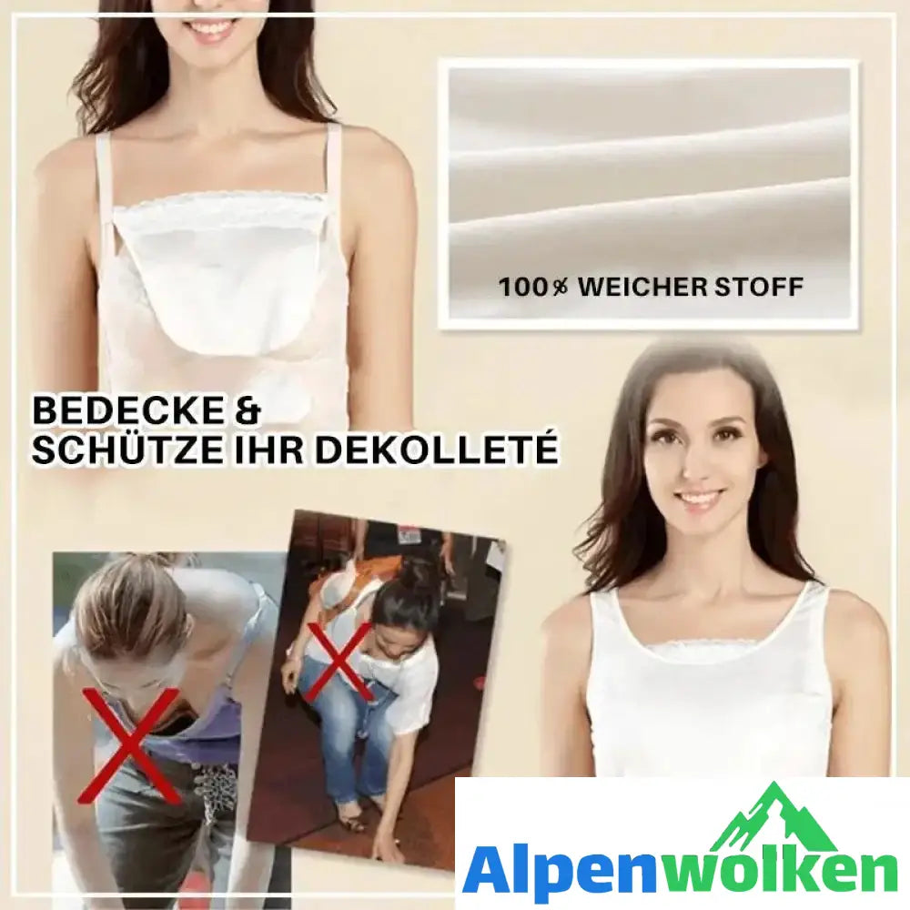 Alpenwolken - Nahtloses Bandeau Blocktuch mit Spaltsicherer Snap-On