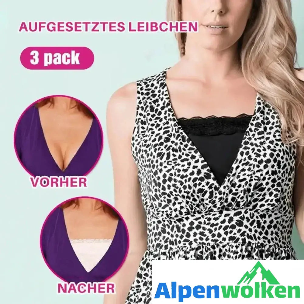 Alpenwolken - Nahtloses Bandeau Blocktuch mit Spaltsicherer Snap-On