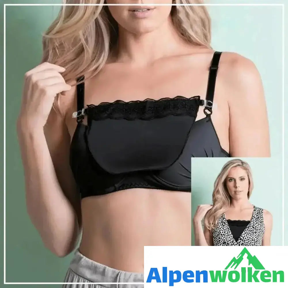 Alpenwolken - Nahtloses Bandeau Blocktuch mit Spaltsicherer Snap-On