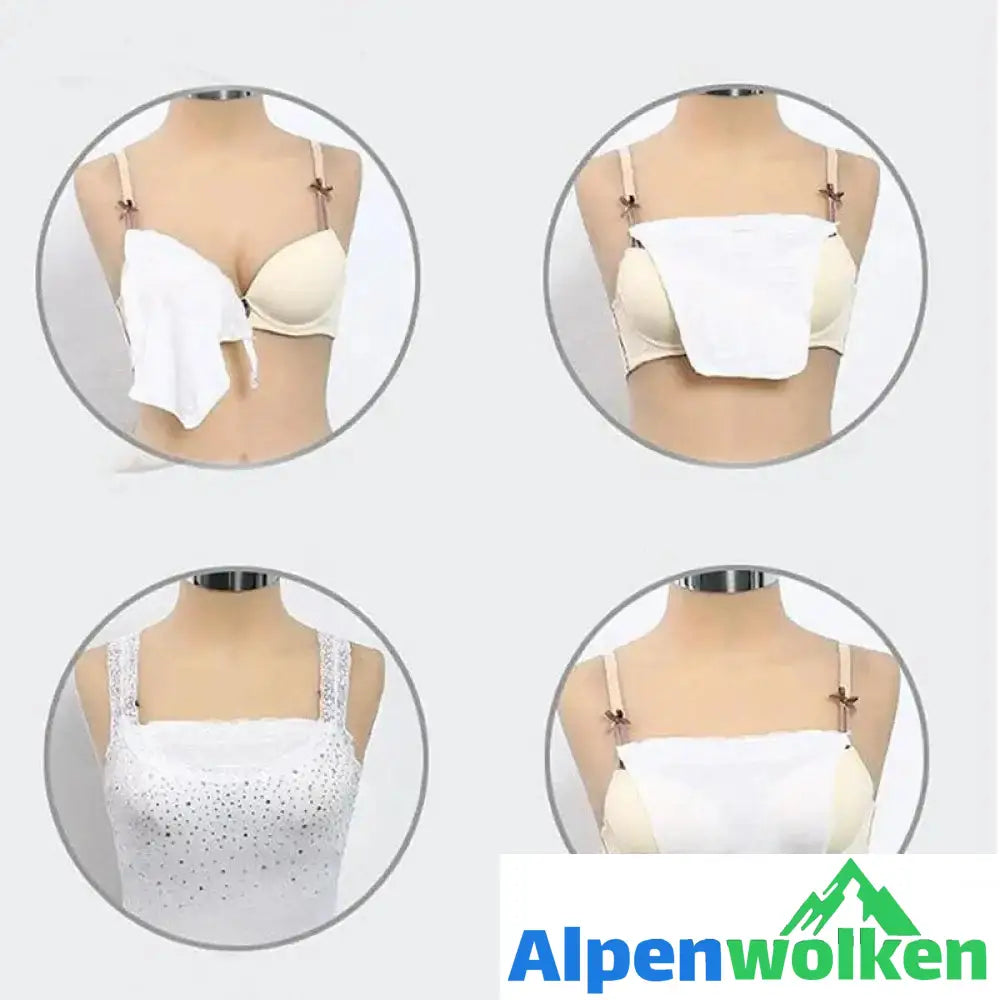 Alpenwolken - Nahtloses Bandeau Blocktuch mit Spaltsicherer Snap-On