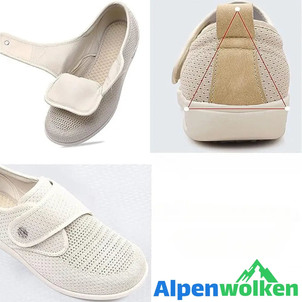 Alpenwolken - Nanccy Plus Größe Weit Diabetiker für geschwollene Füße Breite Schuhe