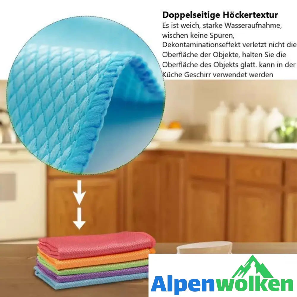 Alpenwolken - 💦💯Nano Streifenfreie Wunderreinigungstücher (wiederverwendbar) 5 Stk