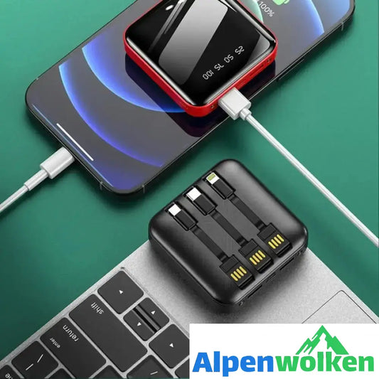 Alpenwolken - Neue abnehmbare Mini Powerbank mit externen Kabeln