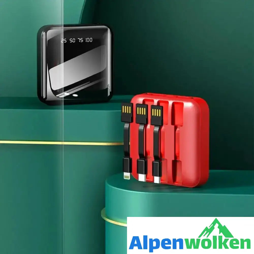 Alpenwolken - Neue abnehmbare Mini Powerbank mit externen Kabeln