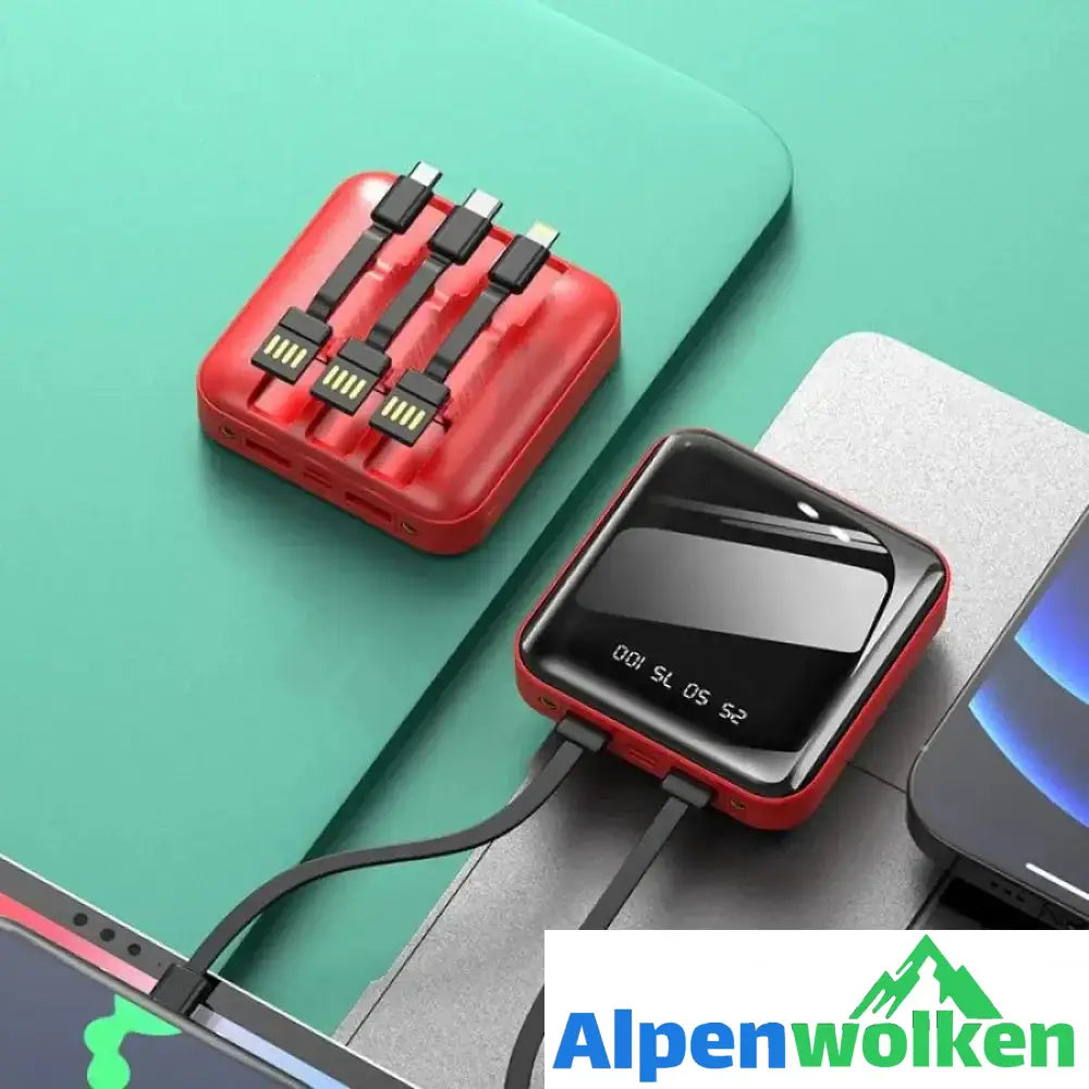 Alpenwolken - Neue abnehmbare Mini Powerbank mit externen Kabeln