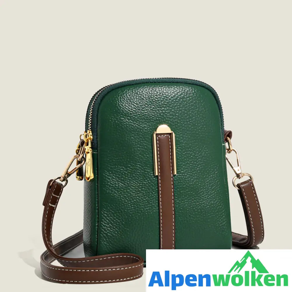 Alpenwolken - Neue Handytasche aus Leder mit Litschimuster