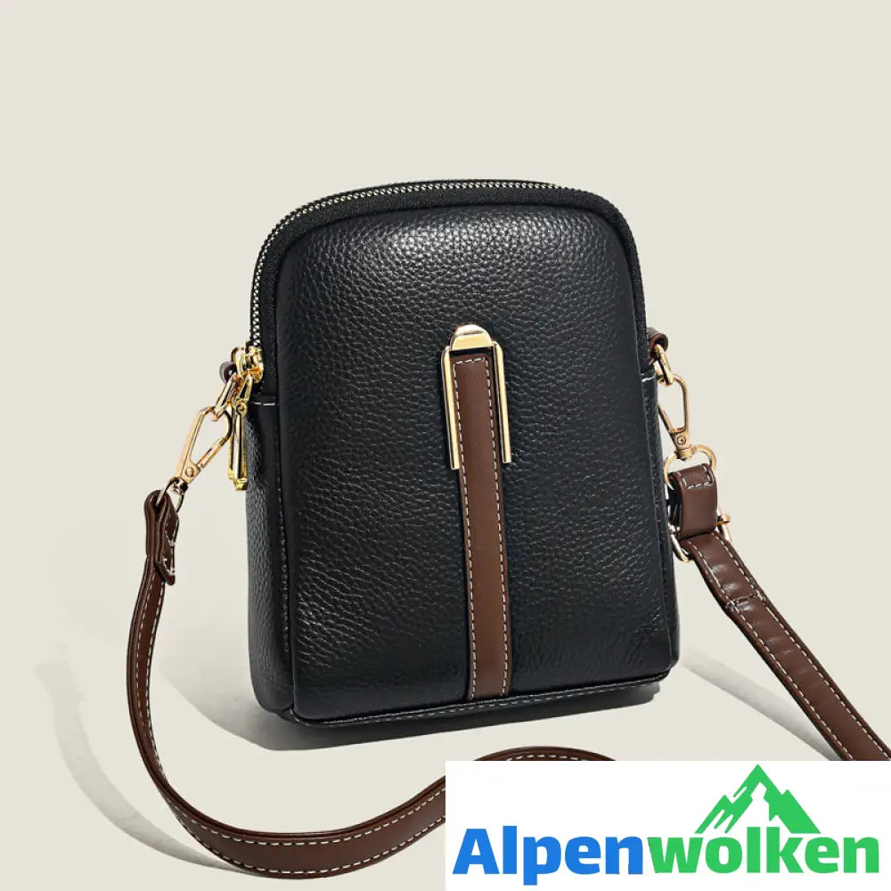 Alpenwolken - Neue Handytasche aus Leder mit Litschimuster