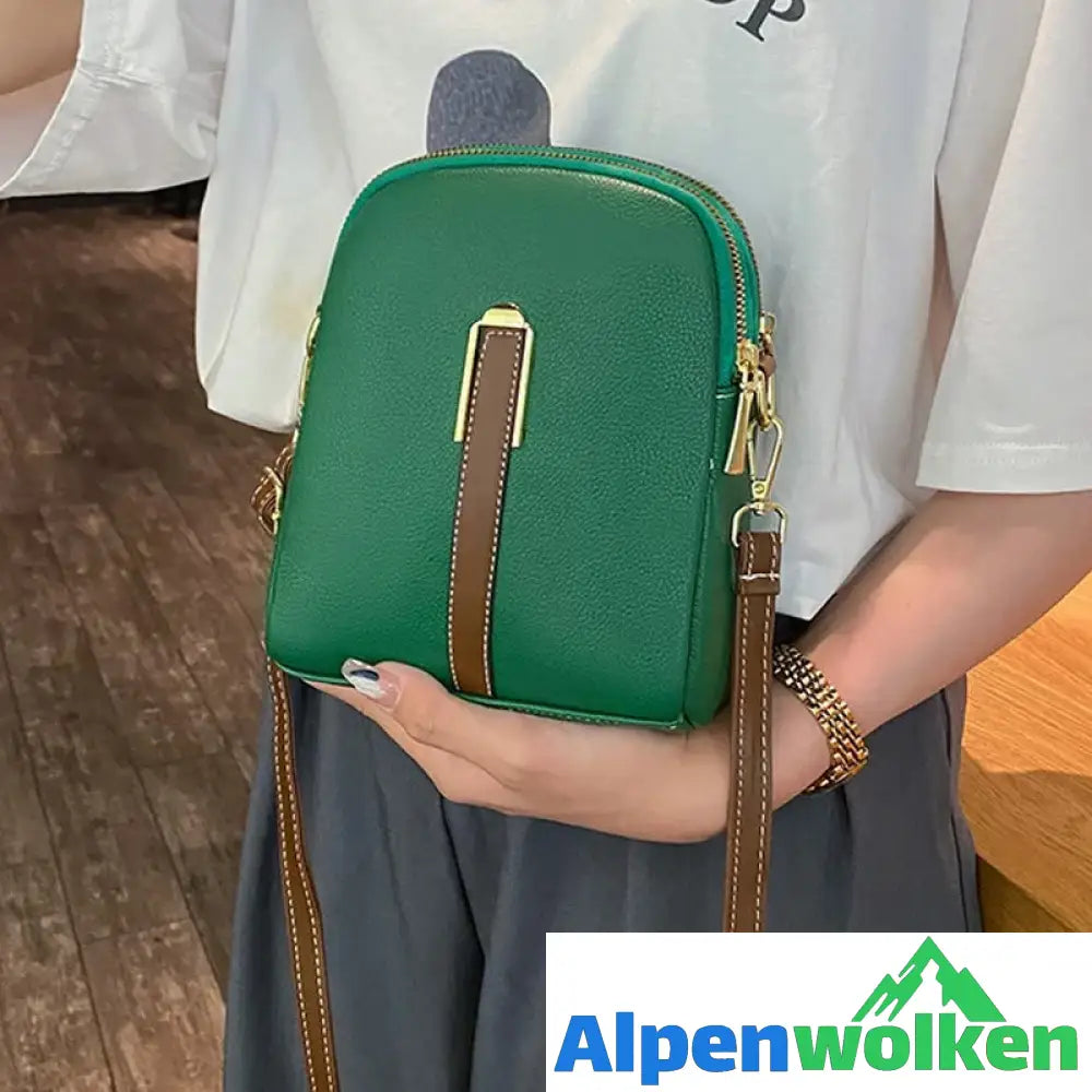 Alpenwolken - Neue Handytasche aus Leder mit Litschimuster