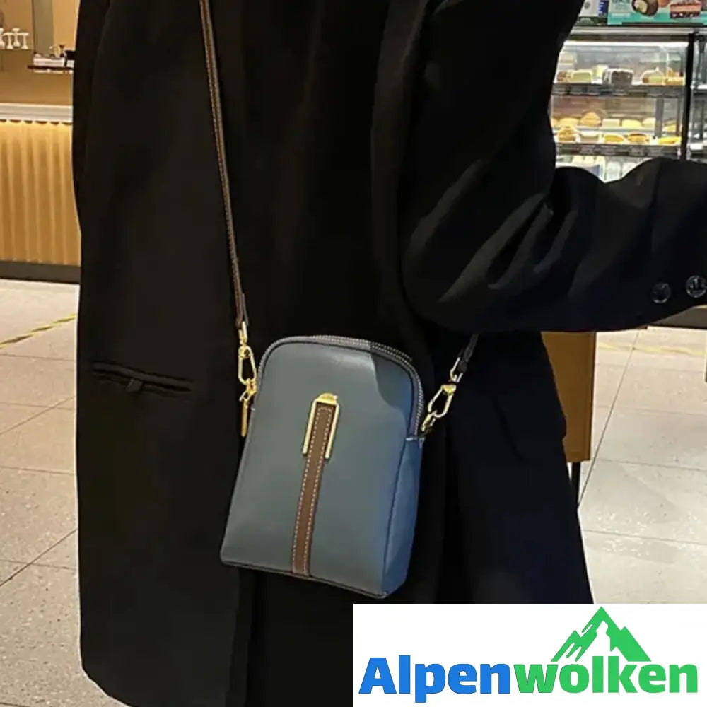 Alpenwolken - Neue Handytasche aus Leder mit Litschimuster