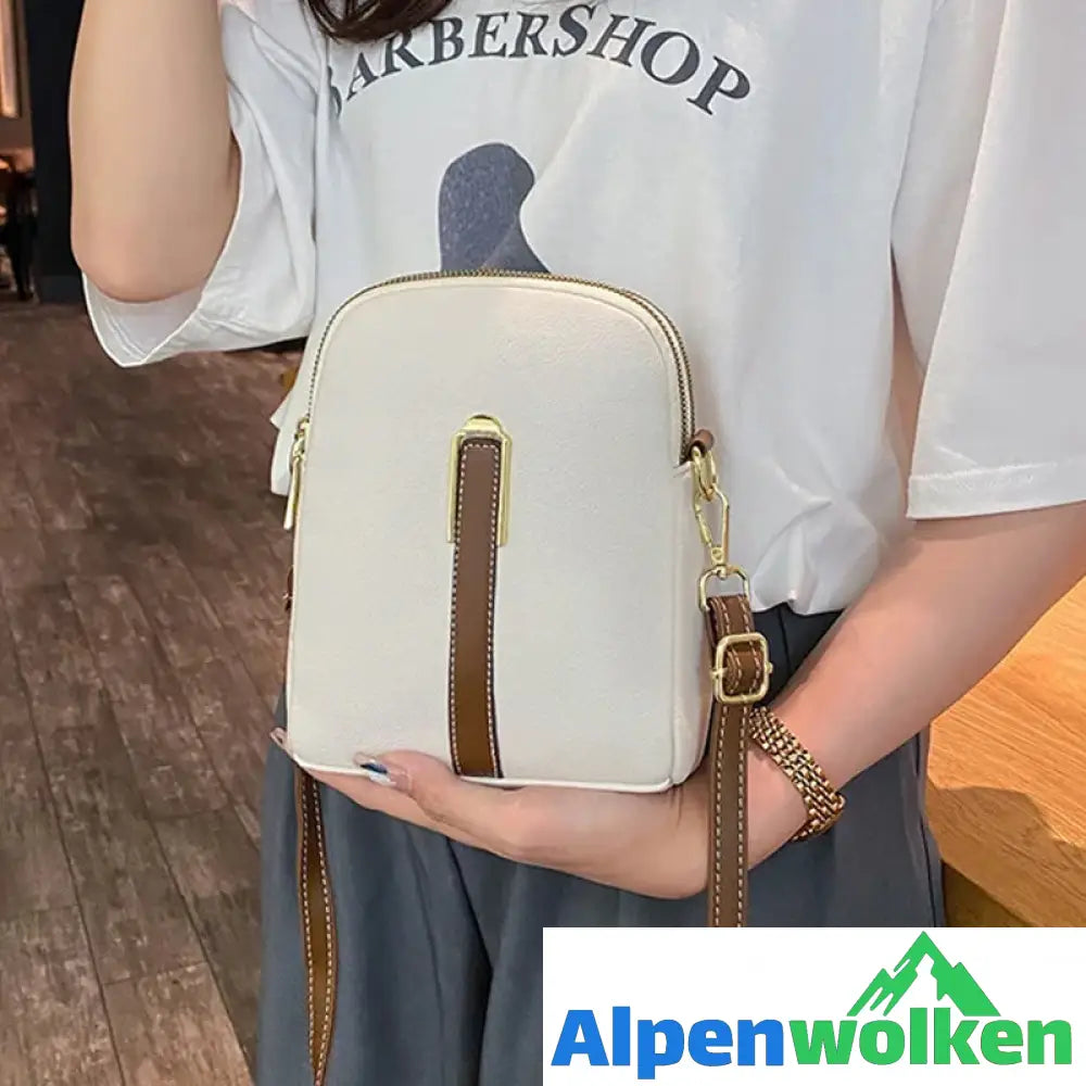 Alpenwolken - Neue Handytasche aus Leder mit Litschimuster