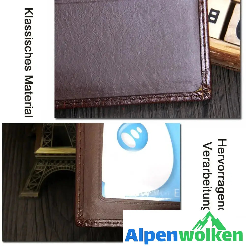 Alpenwolken - Neue PU-Kreuzmuster-Herrenbörse