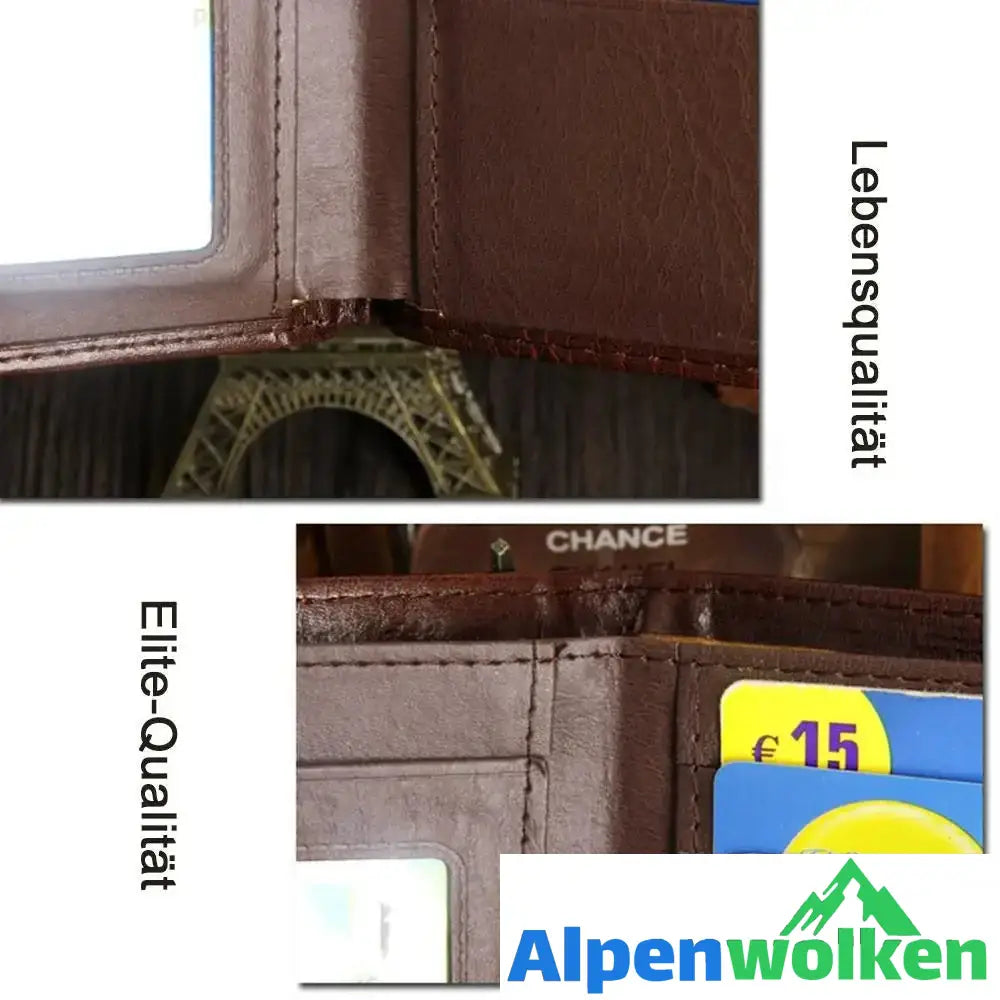 Alpenwolken - Neue PU-Kreuzmuster-Herrenbörse